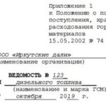 Типовая форма реестра требований кредиторов